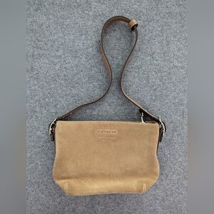 Coach Suede Mini Shoulder Bag - Tan/Brown